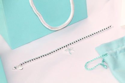 [Glow Muse ]STERLING SILVER BOW BEAD BRACELET