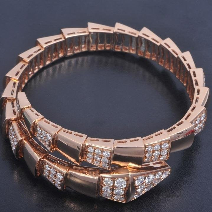 [⭐Glow Muse ]SERPENTI BRACELET PINK GOLD DIAMOND