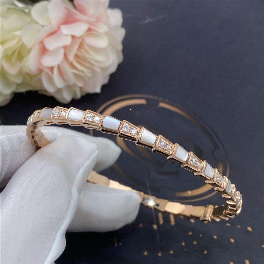 [⭐Glow Muse ]SERPENTI BRACELET PINK GOLD MOP DIAMOND
