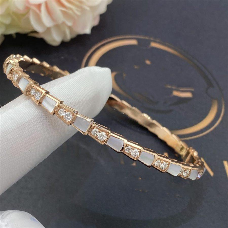 [⭐Glow Muse ]SERPENTI BRACELET PINK GOLD MOP DIAMOND