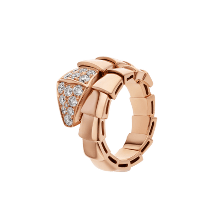 [⭐Glow Muse ]SERPENTI RING PINK GOLD DIAMOND