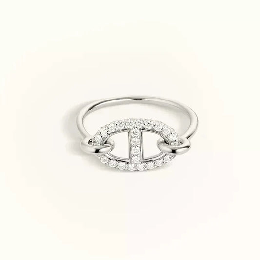 [Glow Muse]RONDE SMALL SILVER DIAMOND RING