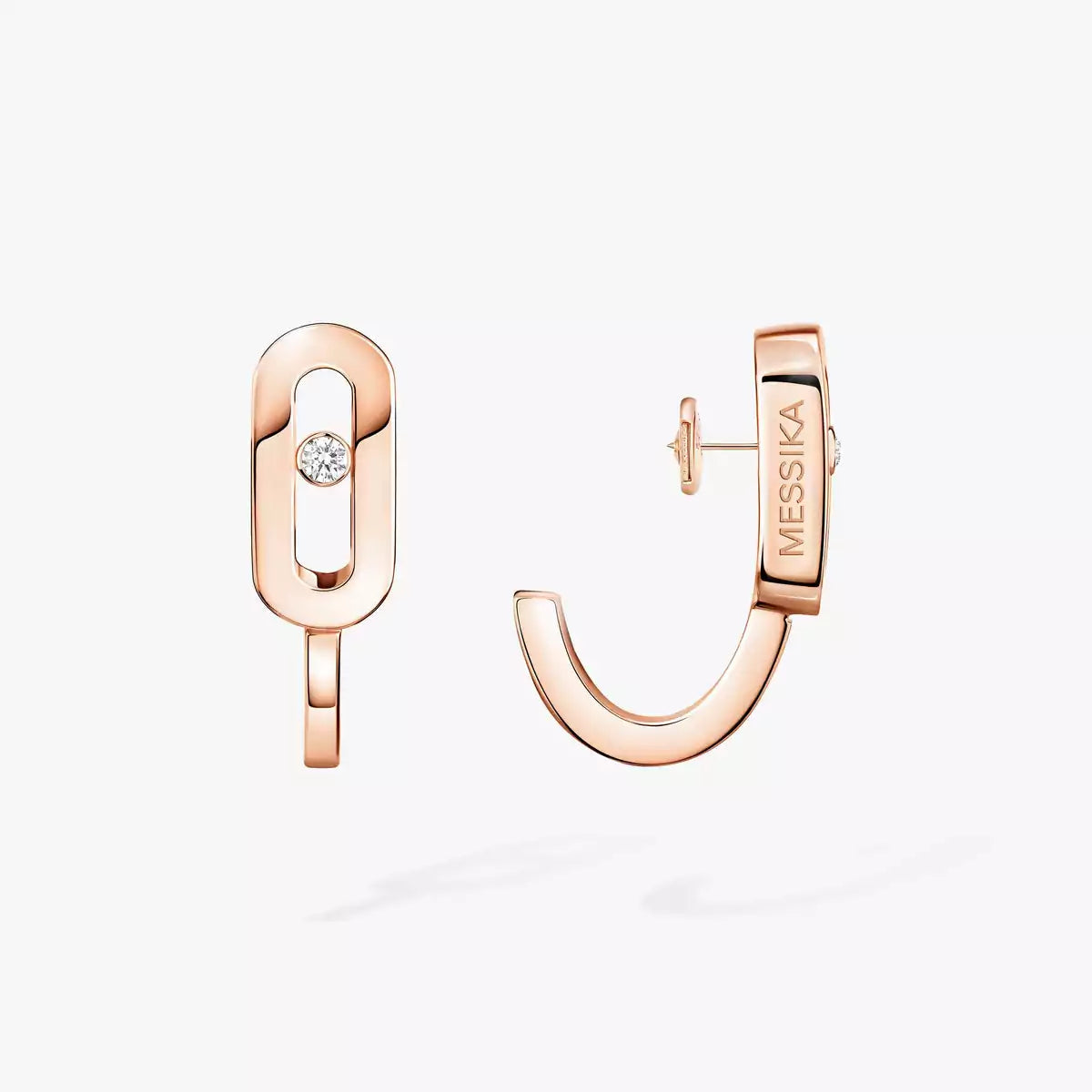 [Glow Muse]Diamond Mini Hoop Earrings Move Classique