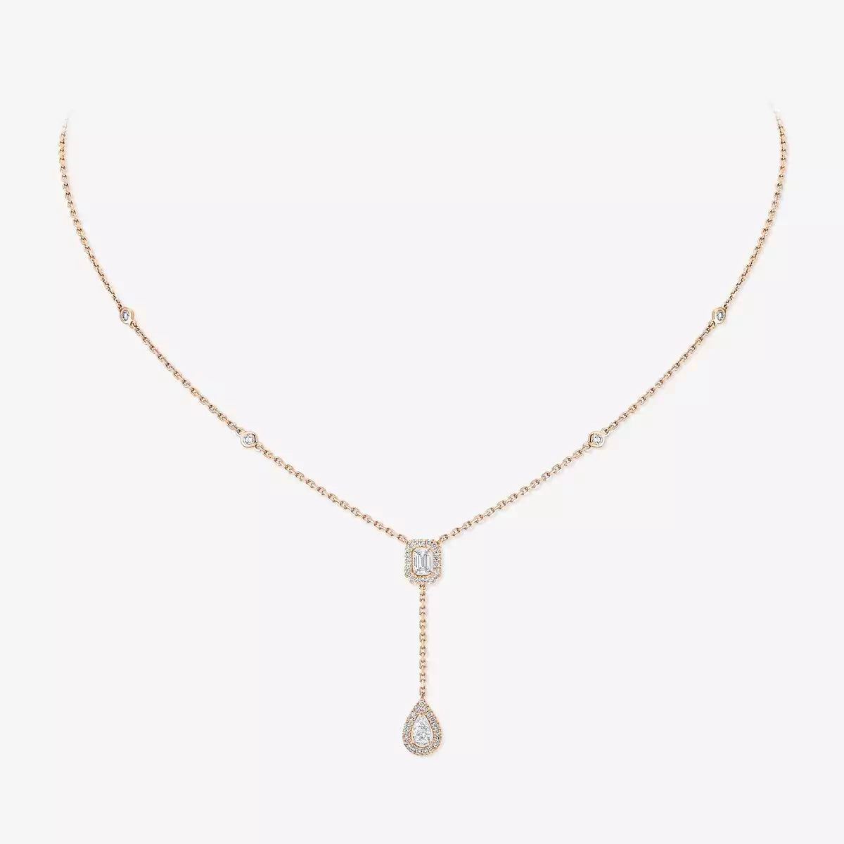 [Glow Muse]Gold Diamond Tie Necklace