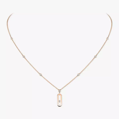 [Glow Muse] Move Uno Gold Diamond Long Necklace