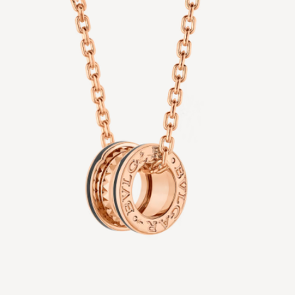 [⭐Glow Muse ]ZERO 1 ROCK PEDANT PINK GOLD BLACK NECKLACE