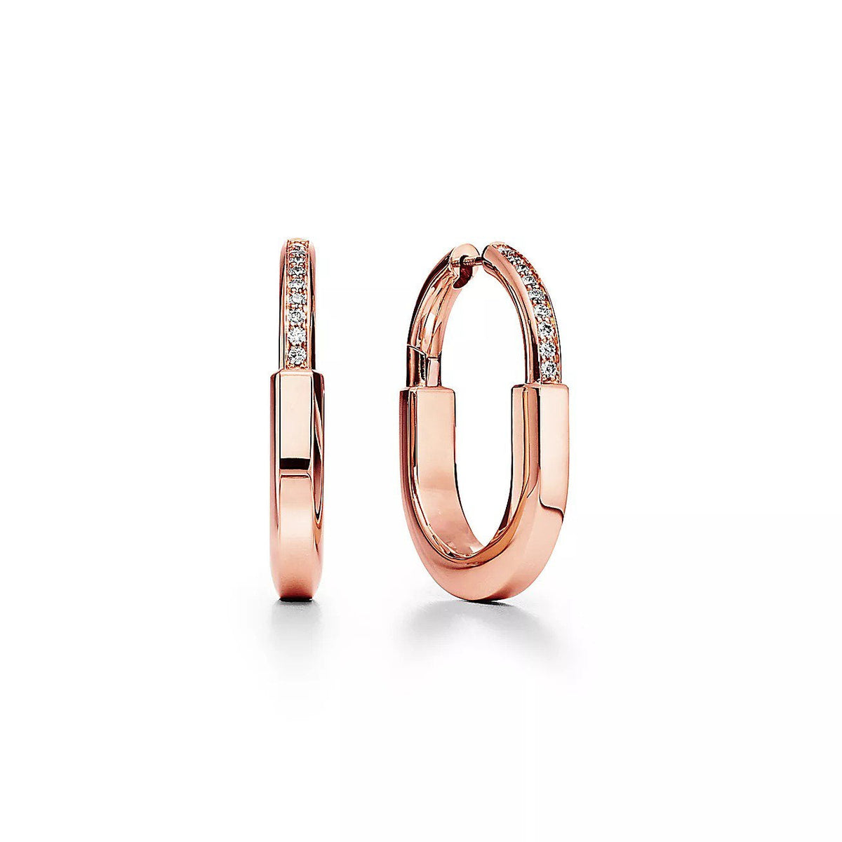 [Glow Muse ]LOCK MEDIUM DIAMNOND EARRINGS