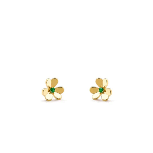 [Glow Muse]FRIVOLE  FLOWER MALACHITE EARRINGS